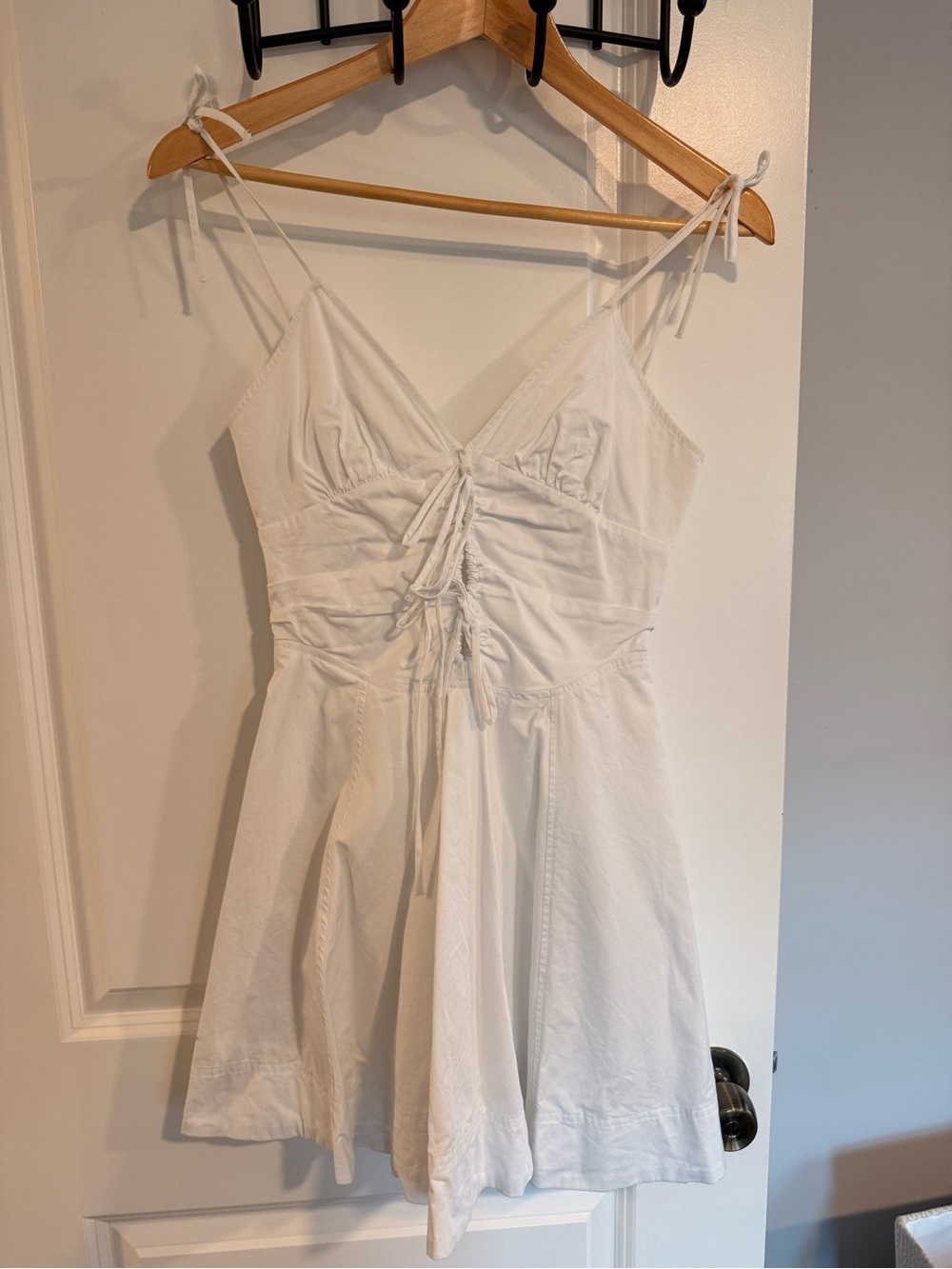 Zara White Tie-Shoulder Summer Dress